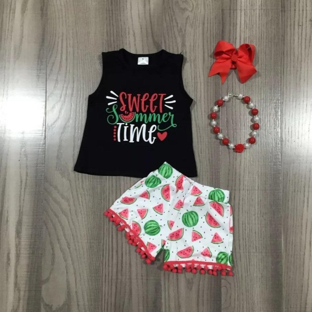 Girls Boutique sweet summer time 3 piece outfit    (NEW)